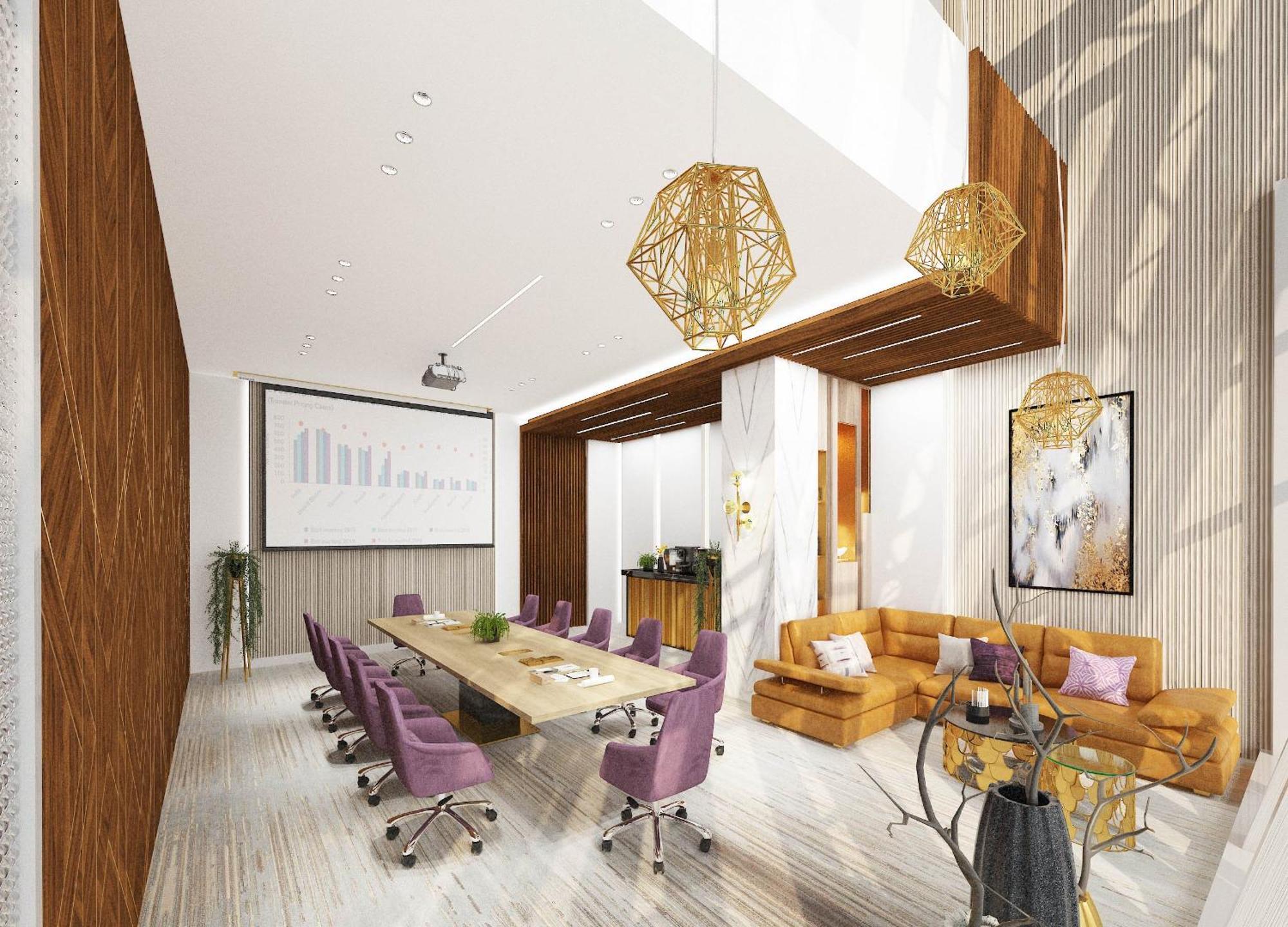 Velero Hotel Doha Lusail Exterior photo 3D rendering of a meeting room