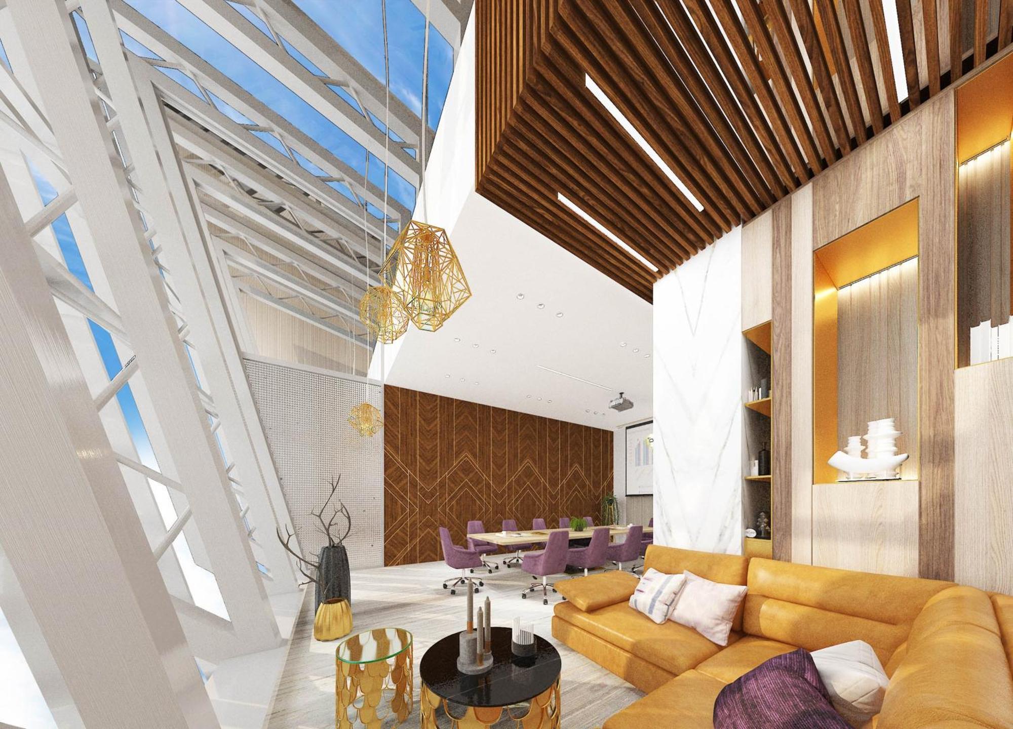 Velero Hotel Doha Lusail Exterior photo Interior of the Sky Loft